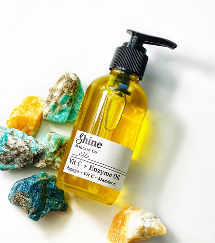 Vitamin C + Enzyme - Organic Body Oil - Natural Skincare - After Shower Body Oil - Zero Waste Skincare